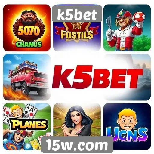 Variedade de jogos disponíveis no k5bet